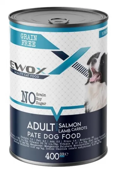 Ewox Somonlu Tahılsız Ezme Yetişkin 400 gr Köpek Maması