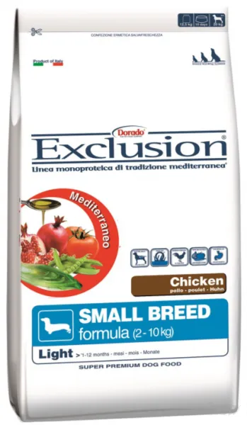 Exclusion Light Tavuk Küçük 500 gr Köpek Maması