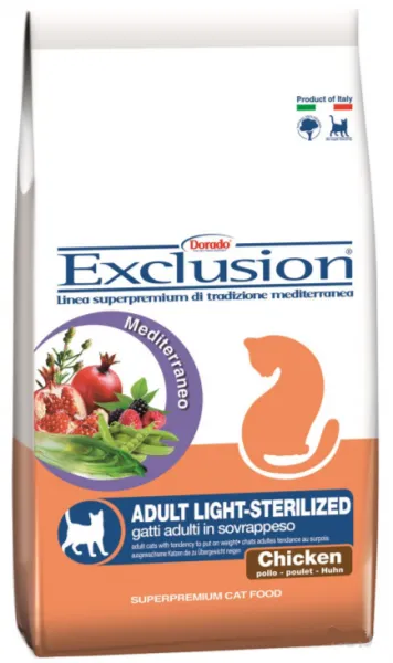 Exclusion Mediterraneo Tavuk Etli Light Kısırlaştırılmış 2 kg Köpek Maması