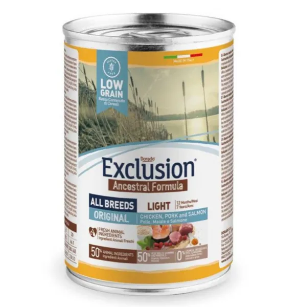 Exclusion Original Adult Düşük Tahıllı Light 400 gr Köpek Maması