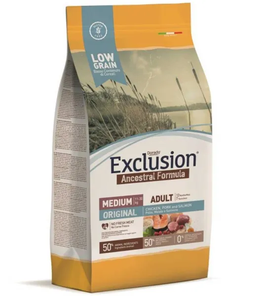 Exclusion Original Adult Medium Düşük Tahıllı 12 kg 12000 gr Köpek Maması