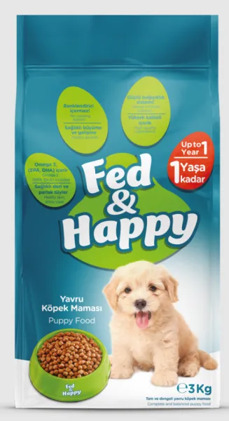 Fed&Happy Etli Yavru 3 kg Köpek Maması