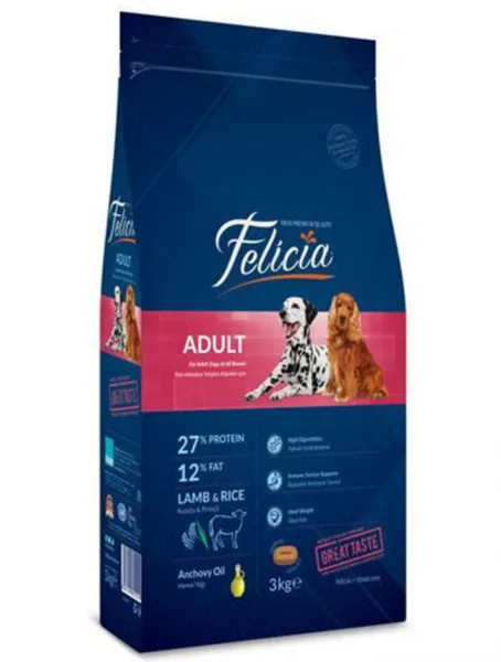 Felicia Adult Kuzu Etli 15 kg Köpek Maması