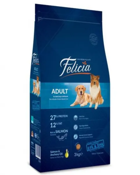 Felicia Adult Somonlu 3 kg Köpek Maması