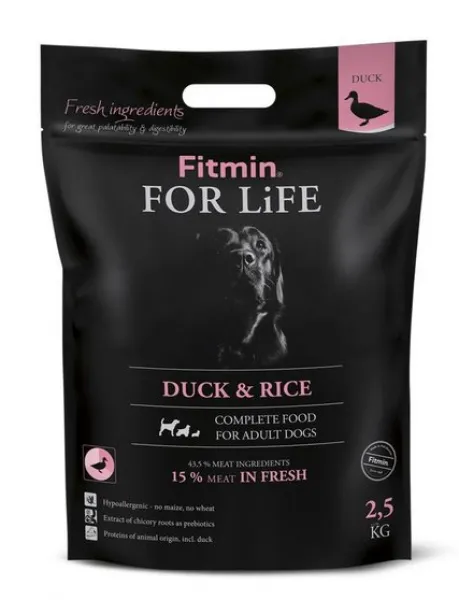Fitmin For Life Taze Ördek Etli Yetişkin 2.5 kg Köpek Maması