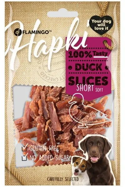 Flamingo Hapki Glutensiz Şeker İlavesiz Yumuşak Ördek Eti 85 gr Köpek Maması