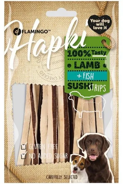 Flamingo Hapki Glutensiz Şeker Kuzu Etli ve Balıklı 85 gr Köpek Maması