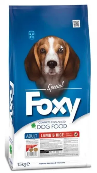 Foxy Kuzu Etli ve Pirinçli Yetişkin 12 kg Köpek Maması