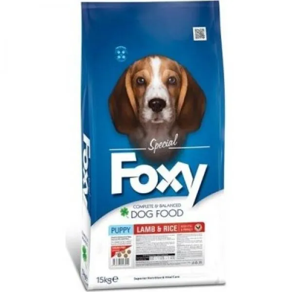 Foxy Kuzulu ve Pirinçli Yavru 15 kg Köpek Maması