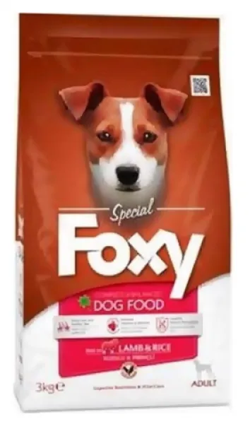 Foxy Kuzulu ve Pirinçli Yetişkin 3 kg Köpek Maması