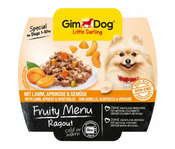 Gimdog Fruity Menu Kuzu Etli, Kayısılı ve Sebzeli 100 gr Köpek Maması