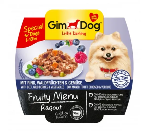 Gimdog Fruity Menu Sığır Etli ve Yaban Mersinli 100 gr Köpek Maması