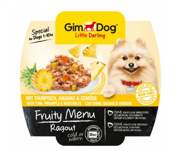 Gimdog Fruity Menu Ton Balığı, Ananaslı ve Sebzeli 100 gr Köpek Maması