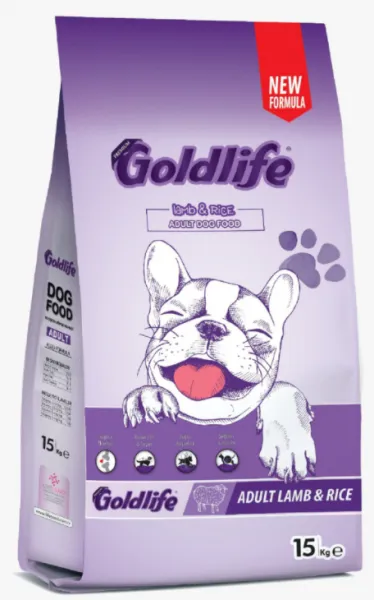 Goldlife Kuzu Pirinçli Yetişkin 15 kg Köpek Maması