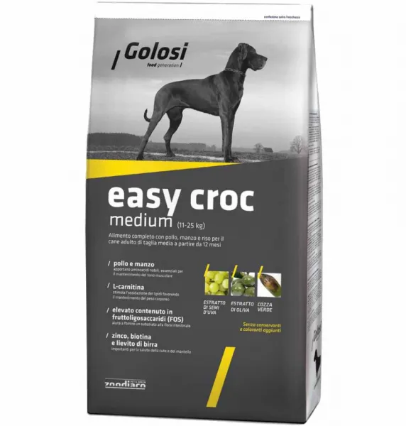Golosi Easy Croc Medium Adult Tavuklu 3 Kg Köpek Maması