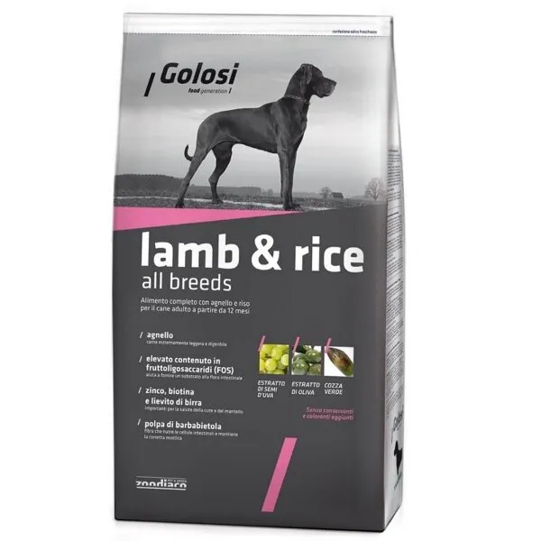 Golosi Lamb Rice kuzu etli adult 3 kg Köpek Maması