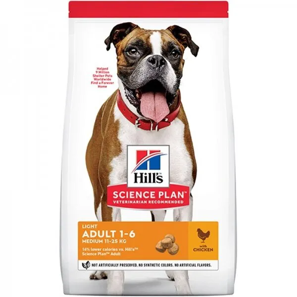 Hill's Adult Light Medium Tavuklu Yetişkin 2.5 kg Köpek Maması