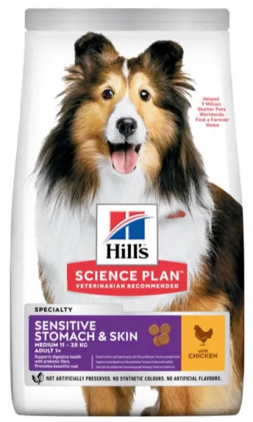 Hill's Adult Sensitive Skin Tavuklu 2.5 kg Köpek Maması