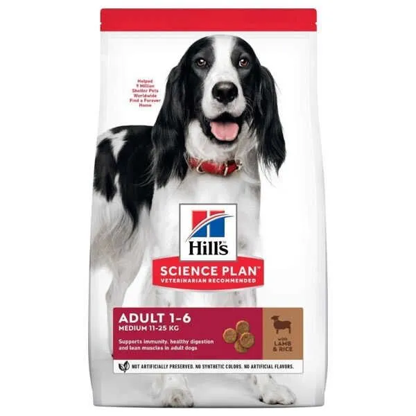 Hill's Kuzu Eti ve Pirinçli Orta Irk Yetişkin 12 kg Köpek Maması