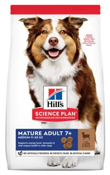 Hill's Mature Senior +7 Medium Orta Irk Kuzu Etli Yaşli 2.5 kg Köpek Maması