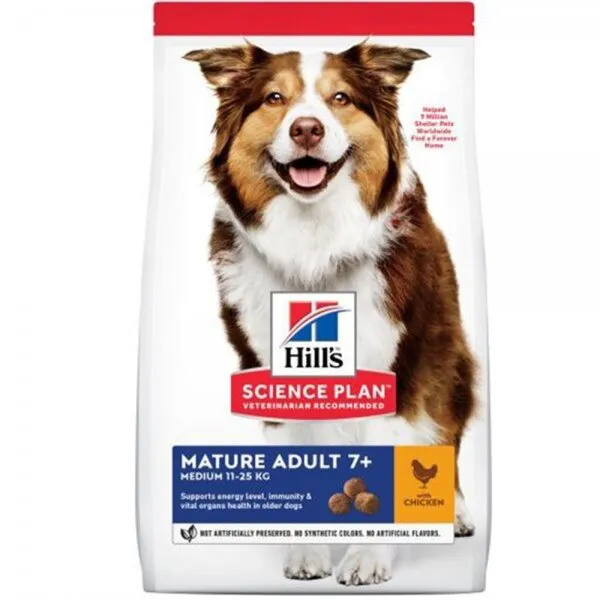 Hill's Mature Senior +7 Medium Orta Irk Tavuk Etli Yaşli 14 kg Köpek Maması