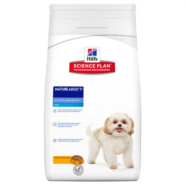 Hill's Science Plan Mature 7+ Active Longevity Mini Tavuklu 3 kg Köpek Maması