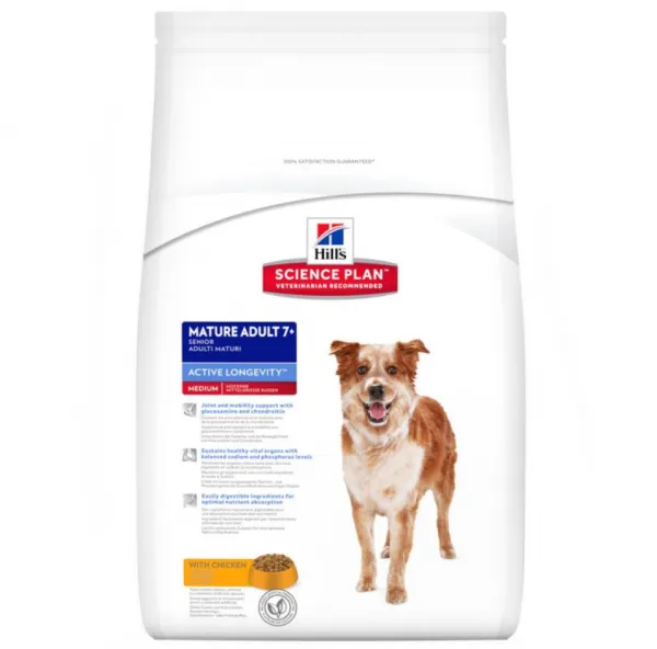 Hill's Science Plan Mature 7+ Active Medium Tavuklu 12 kg Köpek Maması