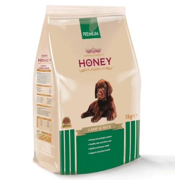Honey Puppy Kuzu Etli ve Pirinçli 1 kg Köpek Maması