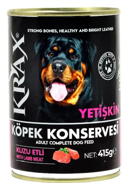 Krax Kuzu Etli Yetişkin 415 gr Köpek Maması