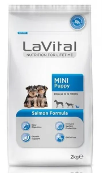 LaVital Dog Mini Puppy Somonlu Yavru 2 kg Köpek Maması