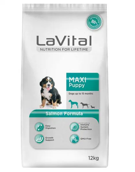 LaVital Maxi Puppy Somonlu 12 kg Köpek Maması