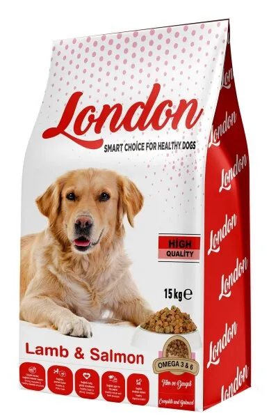 London Kuzu Etli Ve Somon Balıklı 15 kg Köpek Maması