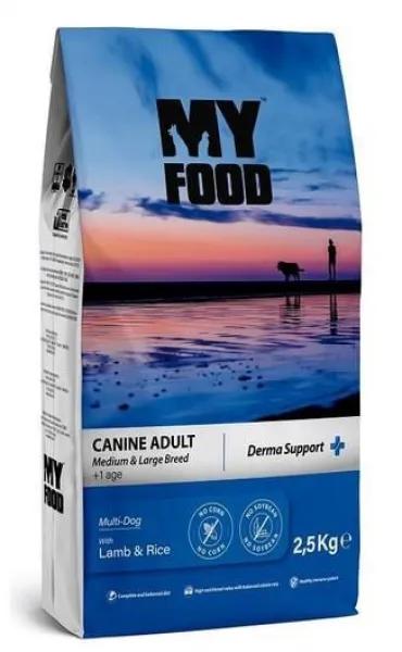 My Food Kuzulu Orta ve Büyük Irk Yetişkin 2.5 kg Köpek Maması