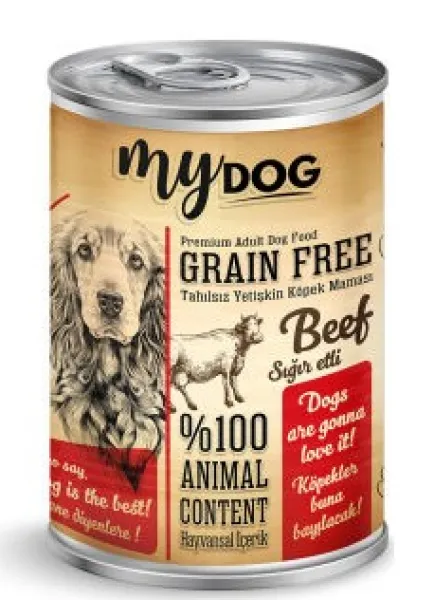 Mydog Tahılsız Sığır Etli 415 gr Köpek Maması