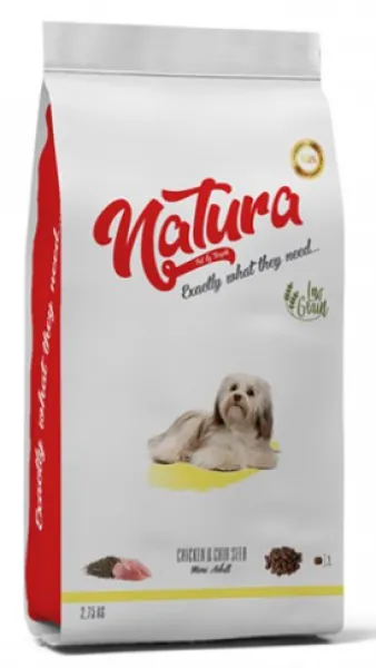 Natura Düşük Tahıllı Tavuklu ve Chia Tohumlu Küçük Irk Yetişkin 2.75 kg Köpek Maması