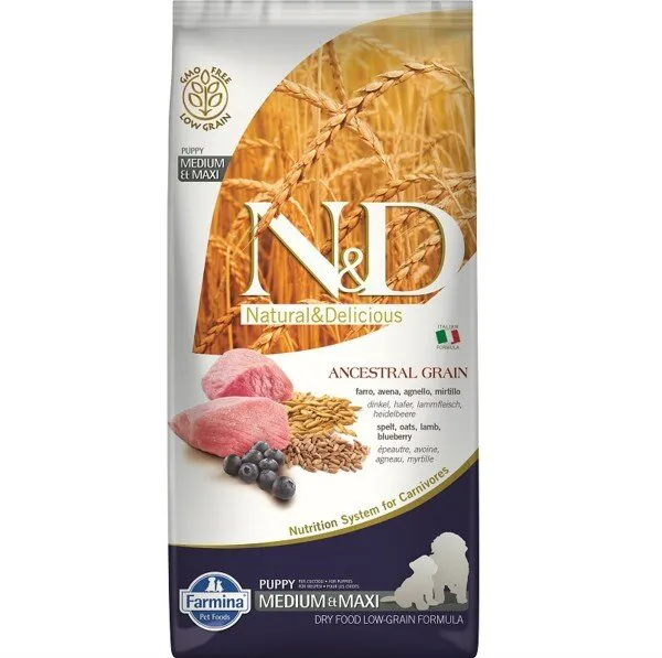 N&D Düşük Tahıllı Kuzulu Medium Maxi Yavru 12 kg Köpek Maması