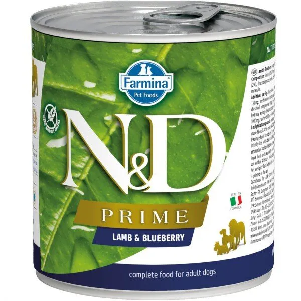 N&D Prime Kuzu & Yaban Mersini 285 gr Köpek Maması