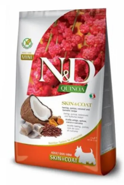 N&D Quinoa Skin Coat Tahılsız Ringa Balıklı 2.5 kg Köpek Maması