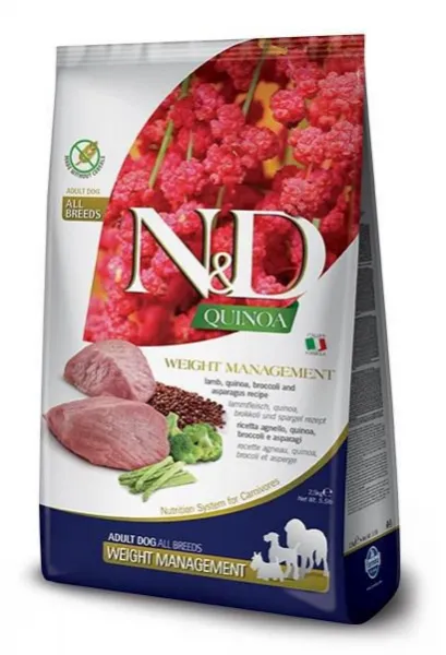 N&D Quinoa Tahılsız Weight Management Kuzu Etli 7 kg Köpek Maması