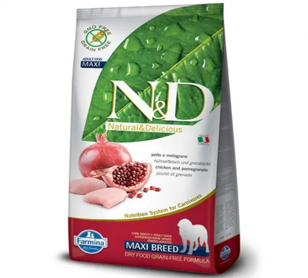 N&D Tahılsız Maxi Tavuklu ve Narlı 12 kg Köpek Maması