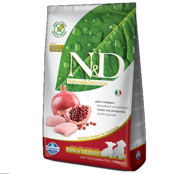 N&D Tahılsız Mini Medium Puppy Tavuklu ve Narlı 12 kg Köpek Maması