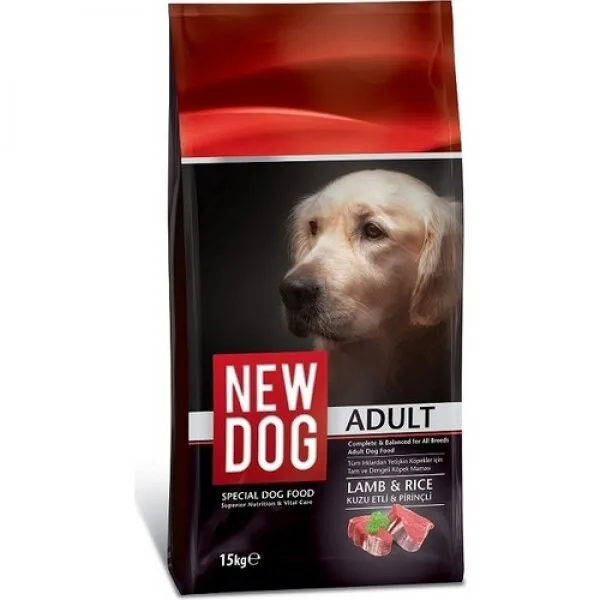 New Dog Kuzu Etli & Pirinçli Yetişkin 15 kg Köpek Maması
