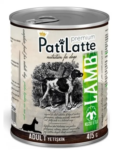 Pati Latte Premium Tahılsız Kuzu Etli Yetişkin 415 gr Köpek Maması
