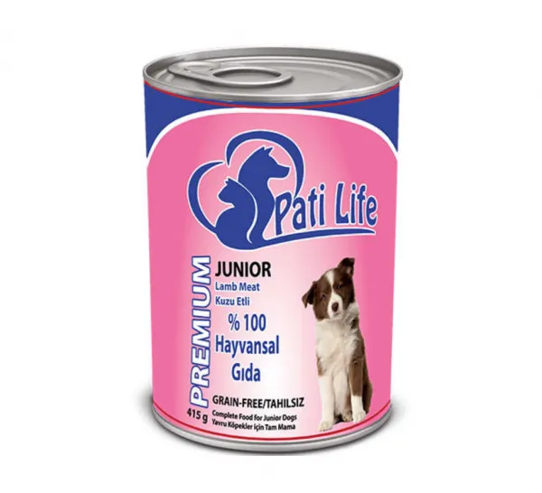 Pati Life Junior Kuzu Etli Tahılsız 415 gr Köpek Maması