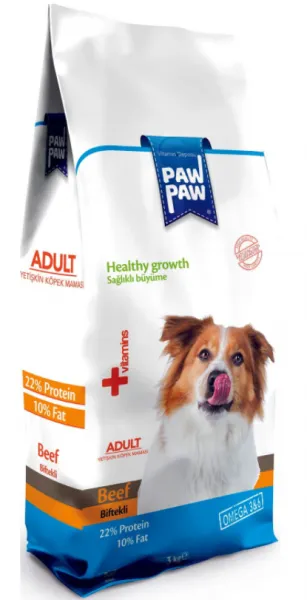 Paw Paw Biftekli Yetişkin 3 kg Köpek Maması