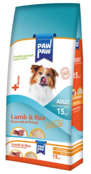 Paw Paw Kuzu Etli Ve Pirinçli Adult 15 kg Köpek Maması