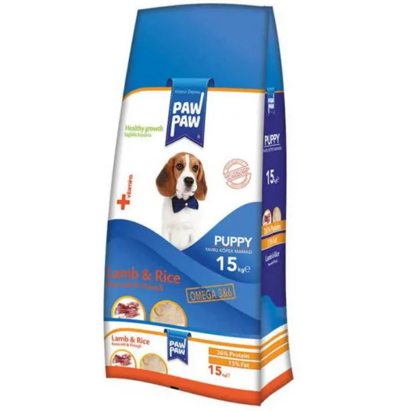 Paw Paw Puppy Kuzu Pirinçli 15 kg Köpek Maması