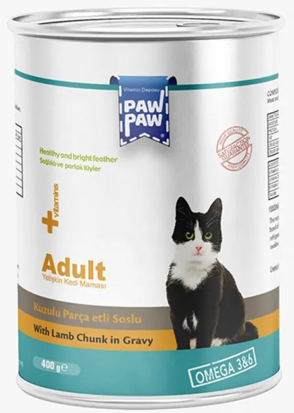 Pawpaw Kuzu Etli Soslu Yetişkin 400 gr Köpek Maması