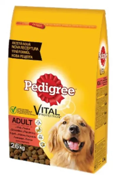 Pedigree Kuru Yetişkin Sığırlı ve Kümes Hayvanlı 2.6 kg Köpek Maması