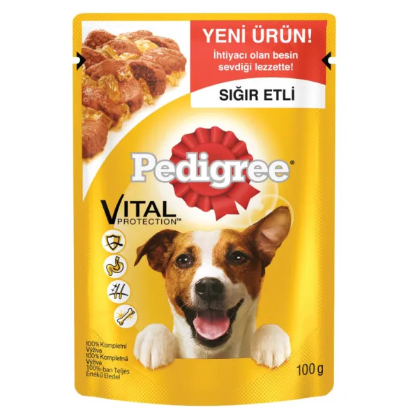 Pedigree Pouch Sığır Etli 100 gr Köpek Maması